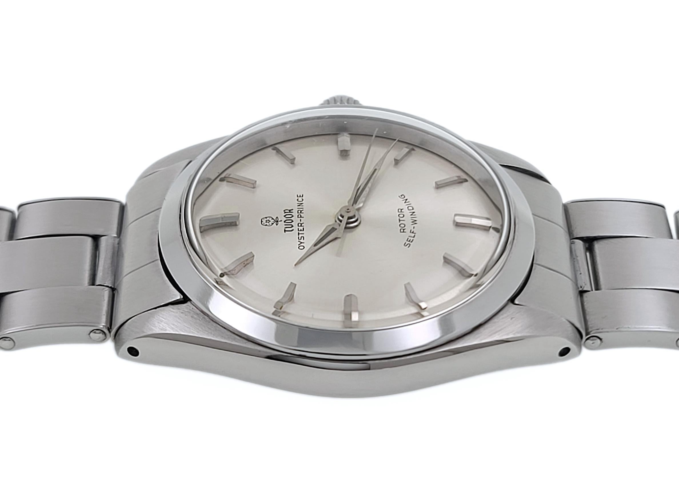 Men's Tudor Oyster Prince Automatic Small Rose 7965 Original Rolex Rivet Oyster Strap For Sale