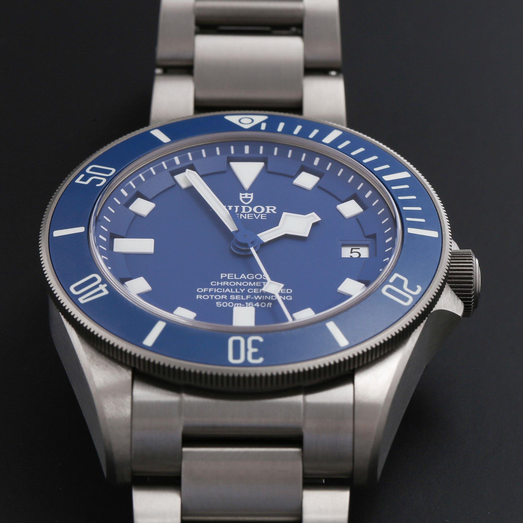 Tudor Pelagos 25600TB Men Stainless Steel Smurf Watch 1