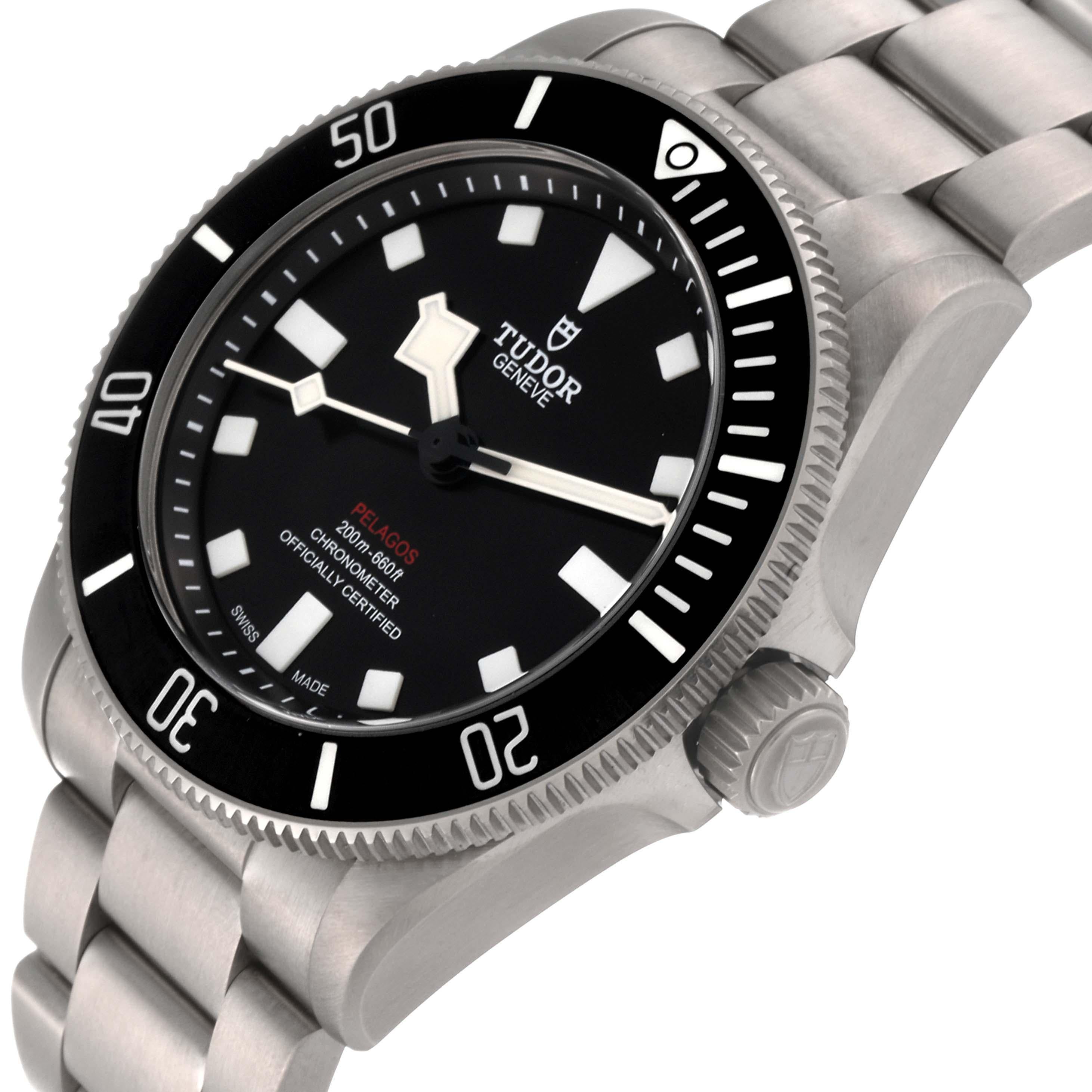 Tudor Pelagos 39mm Black Dial Titanium Mens Watch 25407 Box Card 2