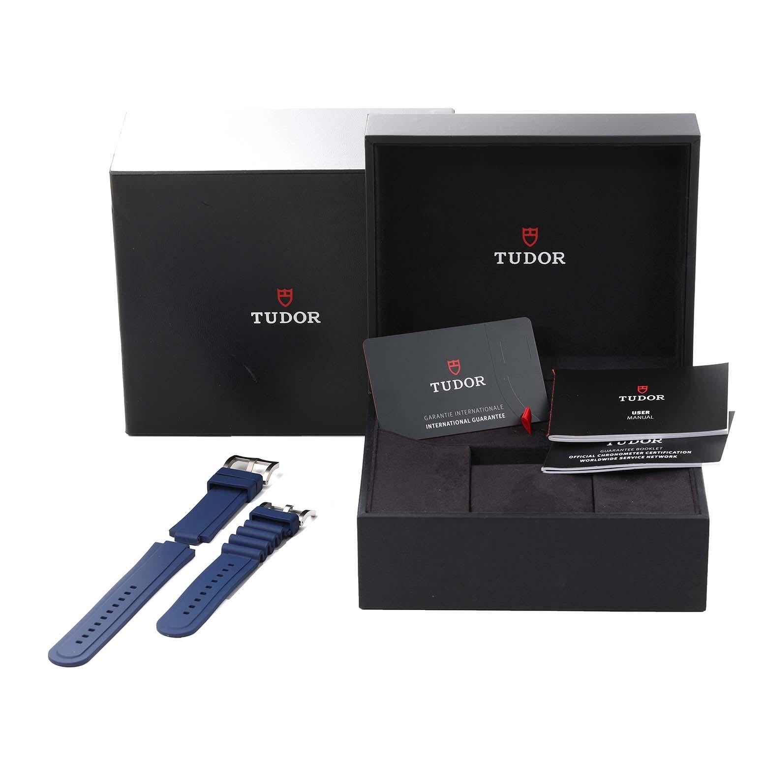 Tudor Pelagos Blue Dial Automatic Titanium Mens Watch 25600TB Box Card 6