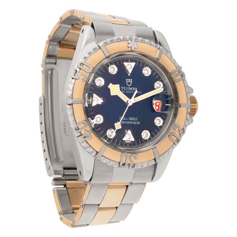 Tudor Prince 7021/0 Automatic Watch Stainless Steel Blue Dial In Excellent Condition For Sale In Surfside, FL