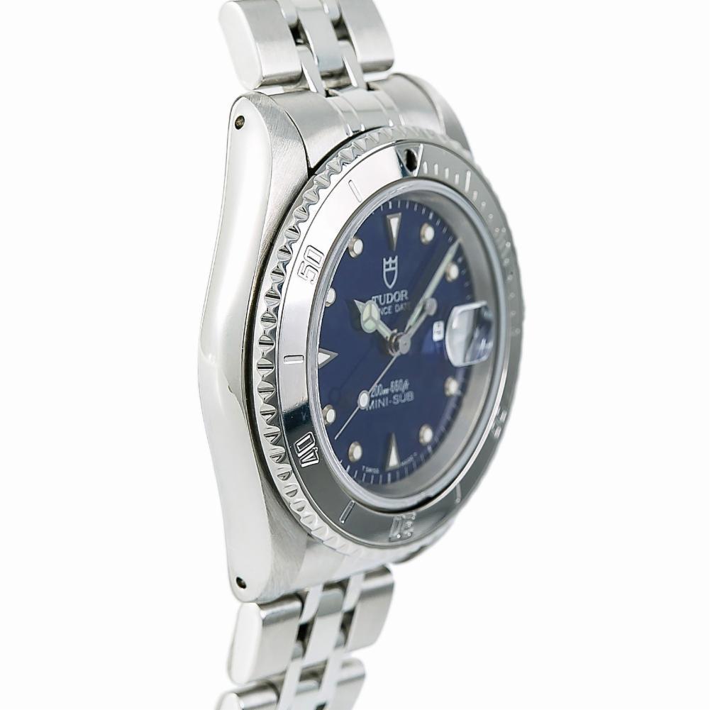 Tudor Prince Reference #:73190. Tudor Prince Date Mini Sub 73190 Unisex Automatic Watch Blue Dial SS 34mm. Verified and Certified by WatchFacts. 1 year warranty offered by WatchFacts.
