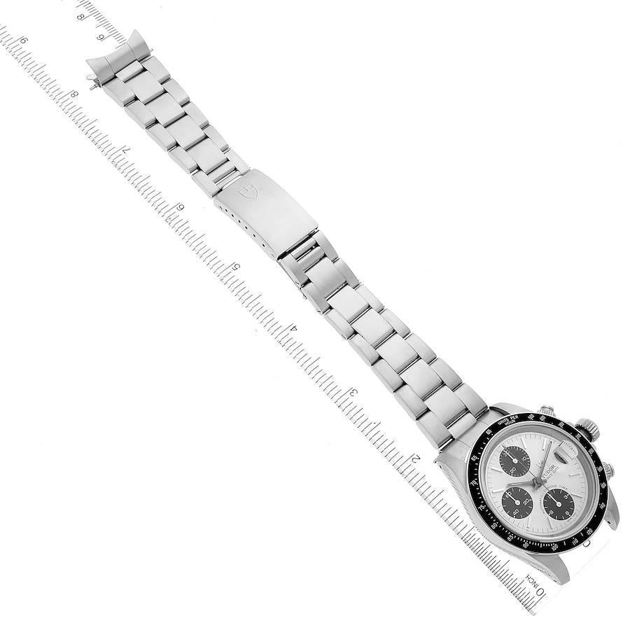 Tudor Prince Chronograph Silber Zifferblatt Stahl-Herrenuhr 79260 6