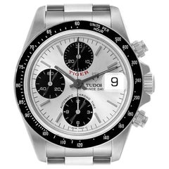 Reloj Tudor Prince Cronógrafo Esfera Plateada Acero Hombre 79260
