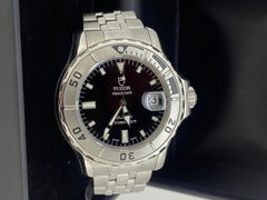 Tudor Prince Date 200m 660ft Hydronaut ref 89190 Black Dial Steel Mens' Watch