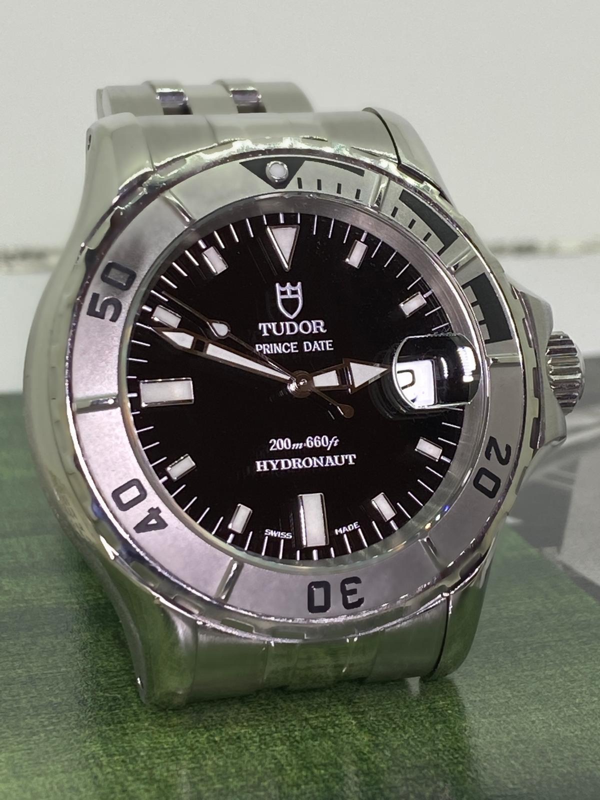 Reloj Tudor Prince Date 200m 660ft Hydronaut ref 89190 Esfera Negra Acero Hombre en Excelente estado para la venta en MELBOURNE, AU