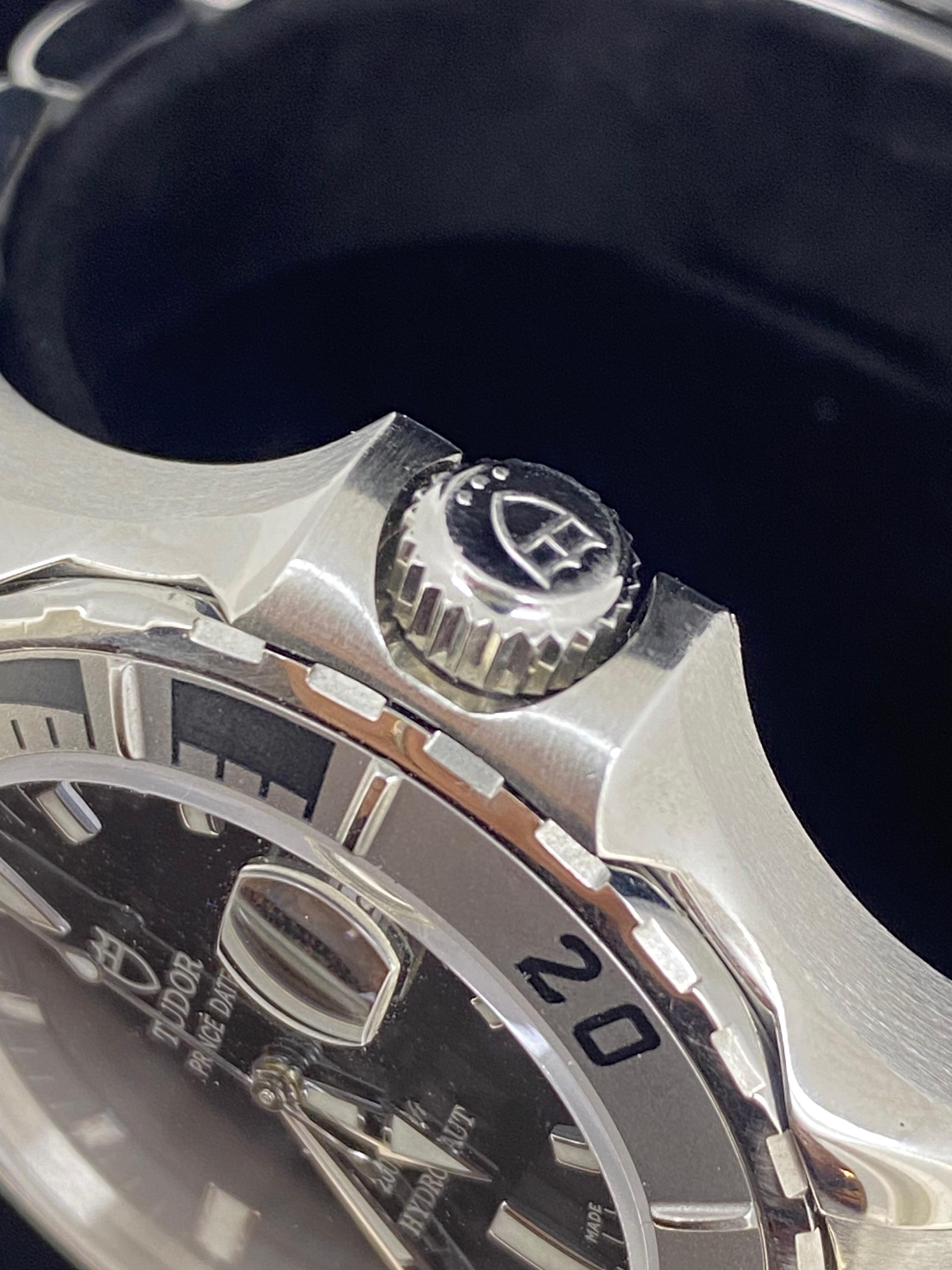 Reloj Tudor Prince Date 200m 660ft Hydronaut ref 89190 Esfera Negra Acero Hombre en venta 4