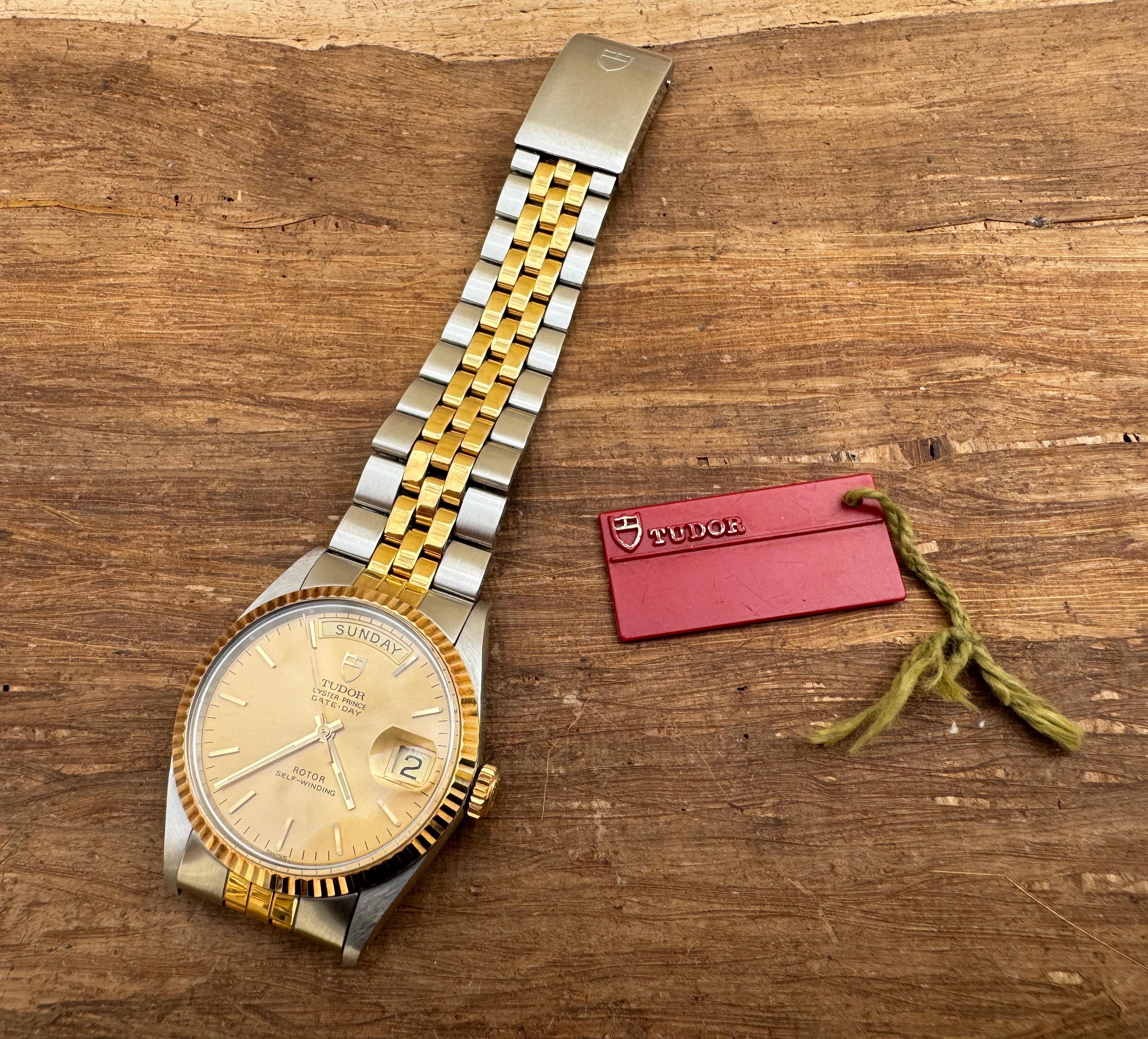 Tudor Prince Date Day 94613 Date Day Gold/Steel Watch For Sale 9