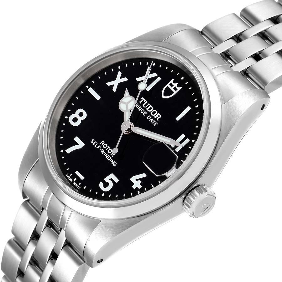Tudor Prince Date Unisex-Uhr 72000 mit schwarzem Zifferblatt und schwarzem Zifferblatt im Angebot 1