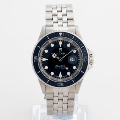 Tudor Prince Oyster Date Mini Sub-Armbanduhr. Blaues Zifferblatt, Coeval Patinierung, 1992