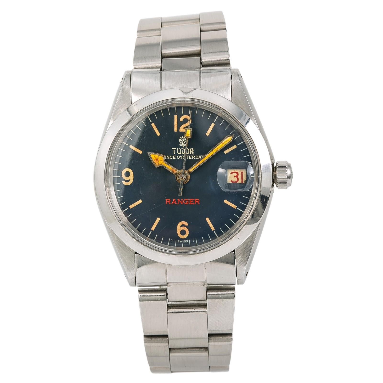 Tudor Prince Oysterdate Ranger 9050 Men's Automatic Vintage Watch SS