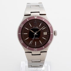 Tudor Prince Oysterdate, ref 9121/1. 38mm Stainless Steel. Red Dial, Year c1974