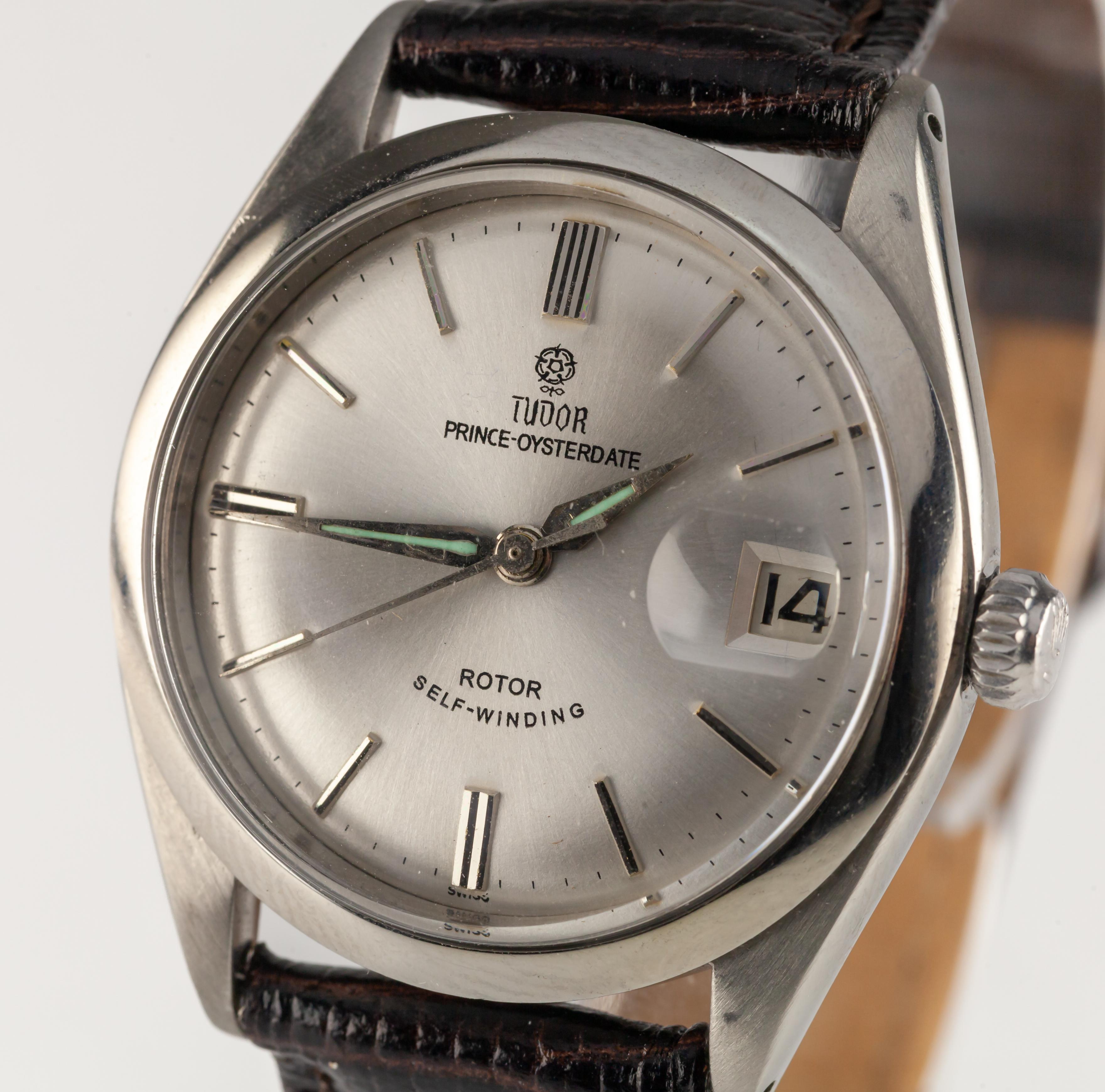 Moderne Montre homme Tudor Prince Oysterdate en acier inoxydable 7966 en vente