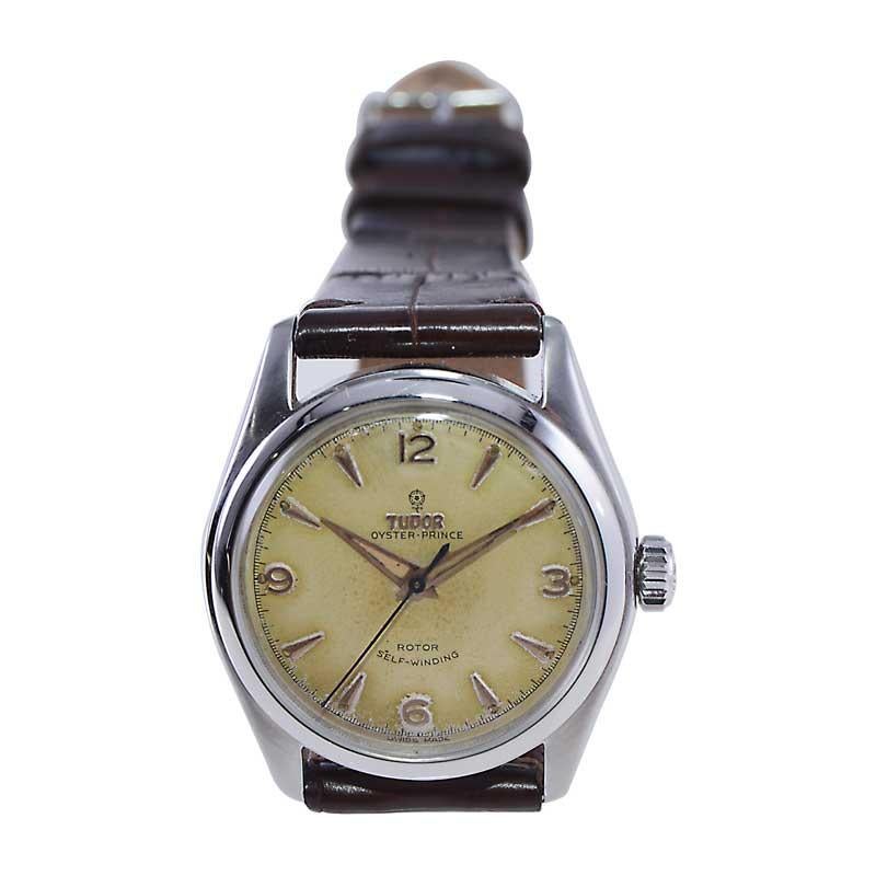 Tudor Prince Stainless Steel with Original Dial From 1954 In Excellent Condition In Long Beach, CA