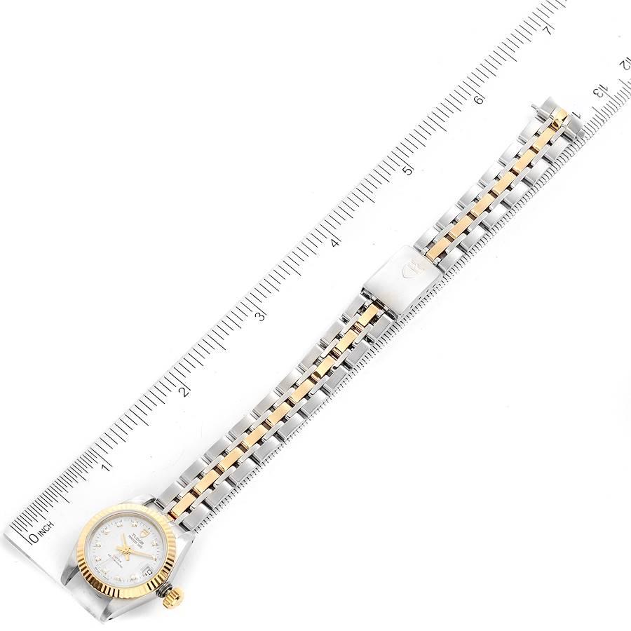 Tudor Tudor Princess Date Uhr, Stahl, Gelbgold, Silber, Diamant-Zifferblatt 92513 im Angebot 6