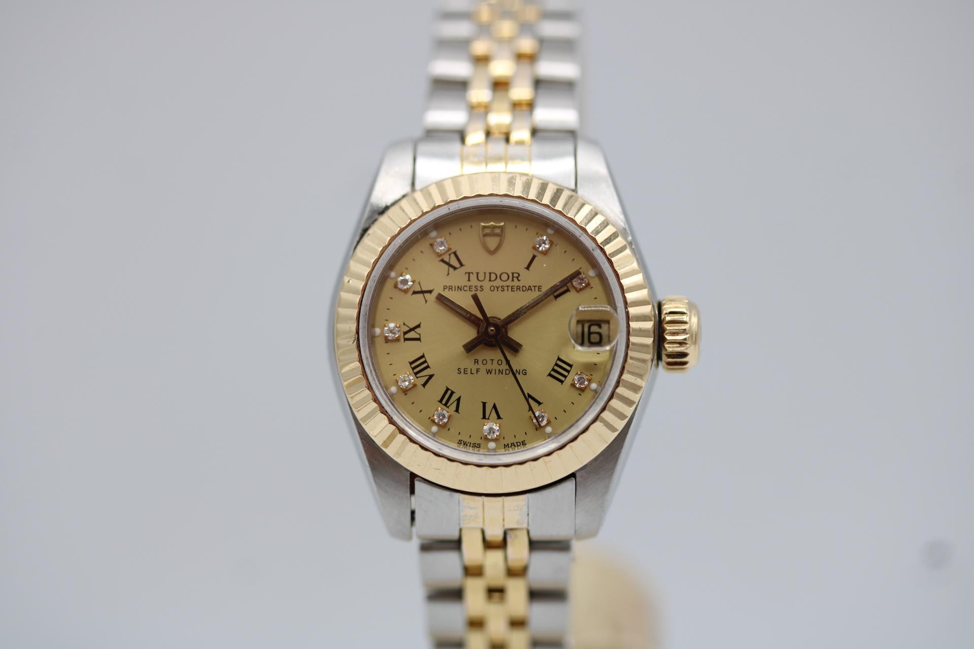 This Tudor Princess Oysterdate models is a relatively uncommon watch, very few of these ever become available. Excellent value, super condition and fine working order. This one is available now with a 12-month guarantee.

23mm stainless steel case