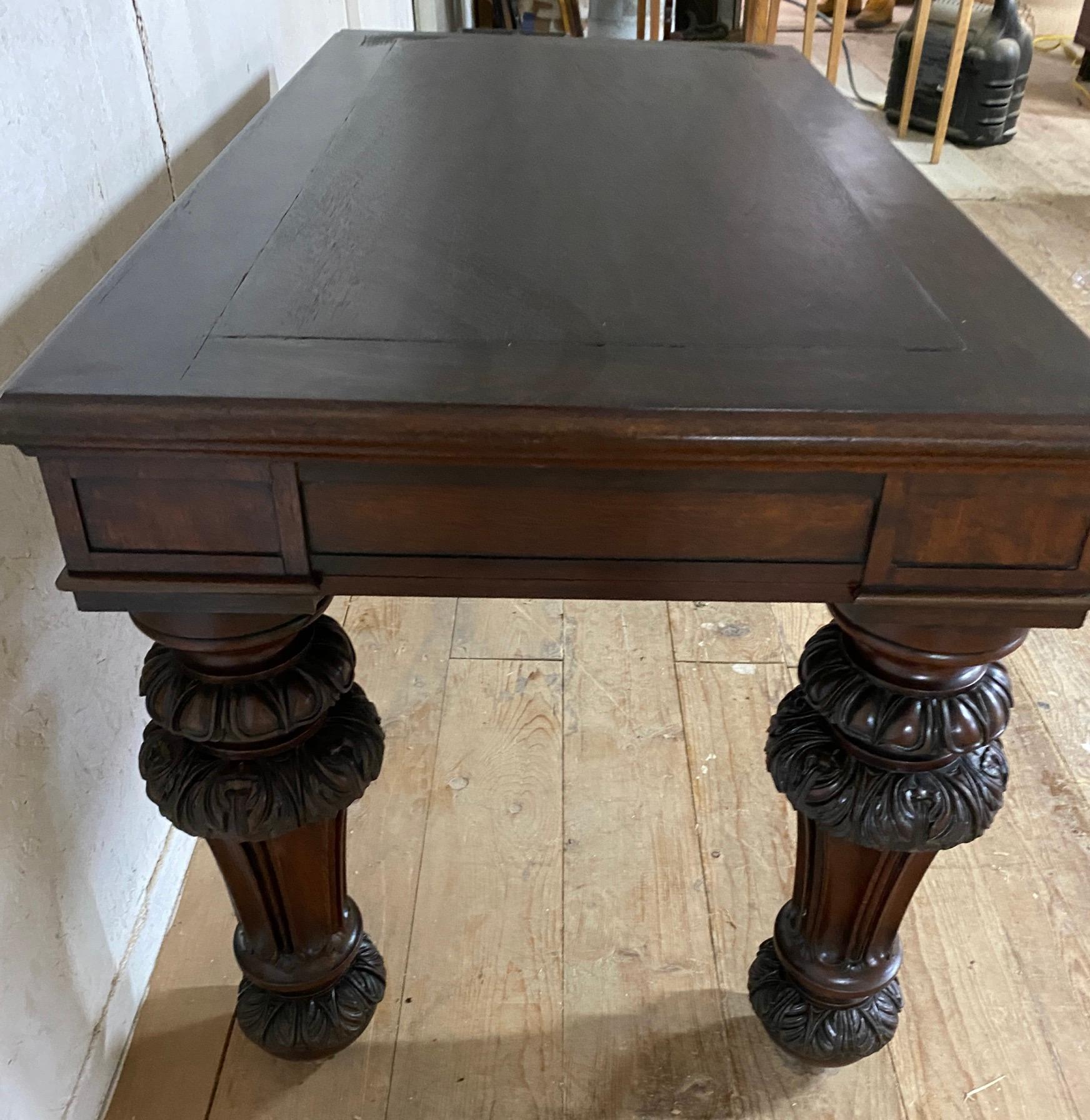 20th Century Tudor Revival Style Carved Coffee Table For Sale