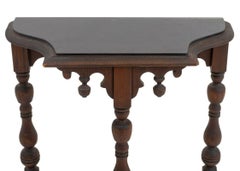 Tudor Revival Turned Wood Accent Table, ca. 1920