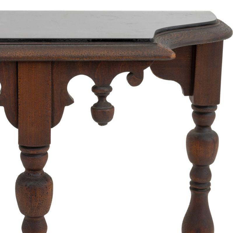 Tudor Revival Turned Wood Accent Table, ca. 1920 In Good Condition For Sale In Astoria, NY