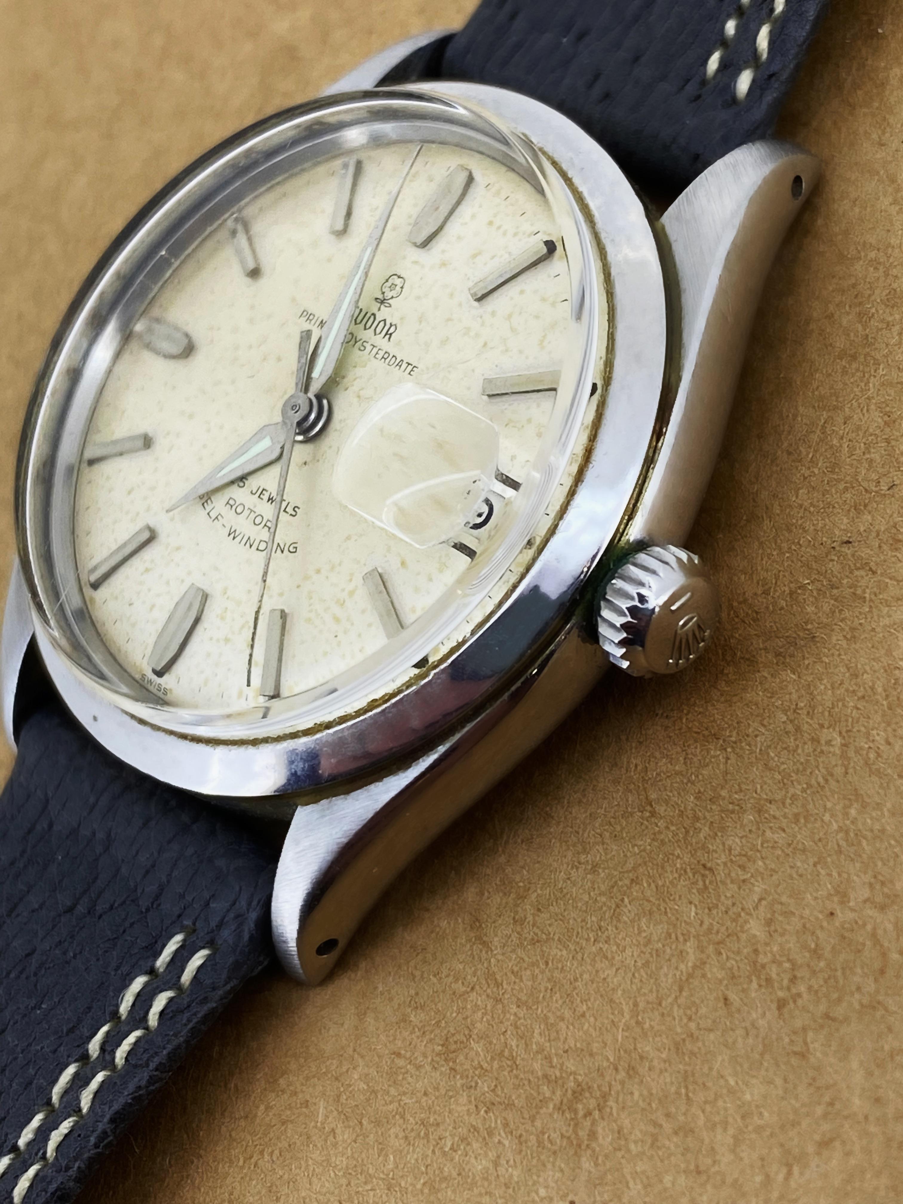 Orologio automatico da uomo Tudor Rolex ref 7968 Prince-OysterDate Rose Logo, c1959. in vendita 1