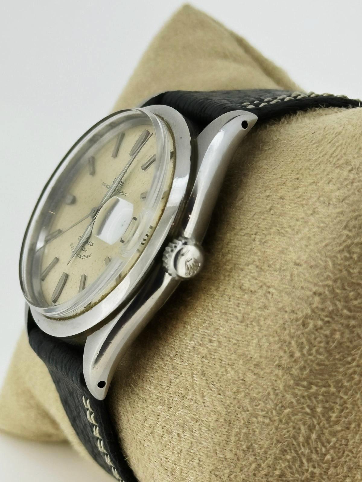 Orologio automatico da uomo Tudor Rolex ref 7968 Prince-OysterDate Rose Logo, c1959. in vendita 3