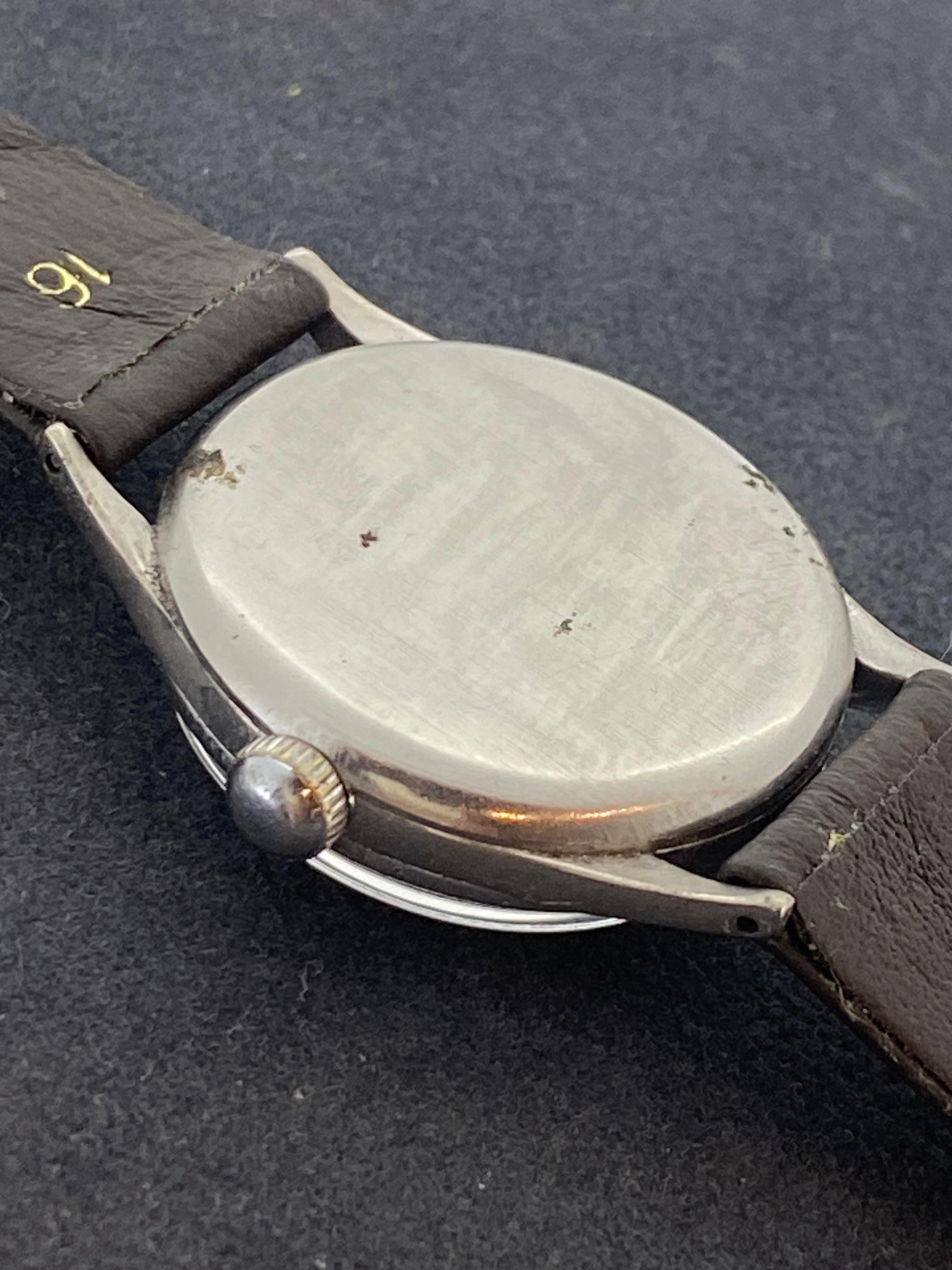 Tudor Rolex Rose Logo Radial Arabic Numerals c1960's 30mm Manual Mens' Watch For Sale 1