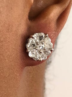 "Tudor Rose" Heart Shape Diamond Earrings