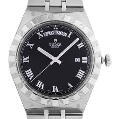 Tudor Royal Steel Day-Date Black Dial Automatic Men's Watch M28600-0003