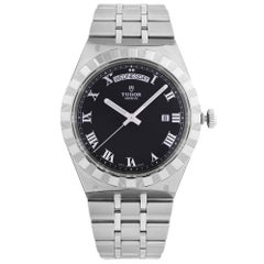 Tudor Royal Steel Day-Date Black Dial Automatic Men's Watch M28600-0003