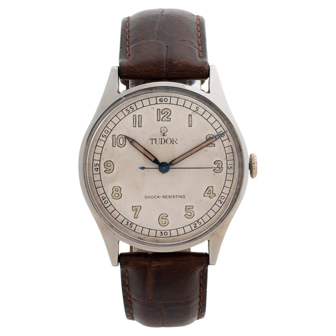 Tudor 818 antichoque, fondo semiburbuja, acero inoxidable, c 1960 en venta