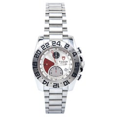 Tudor Silver Stainless Steel GMT Chronograph Iconaut Men's Wristwatch 44 mm