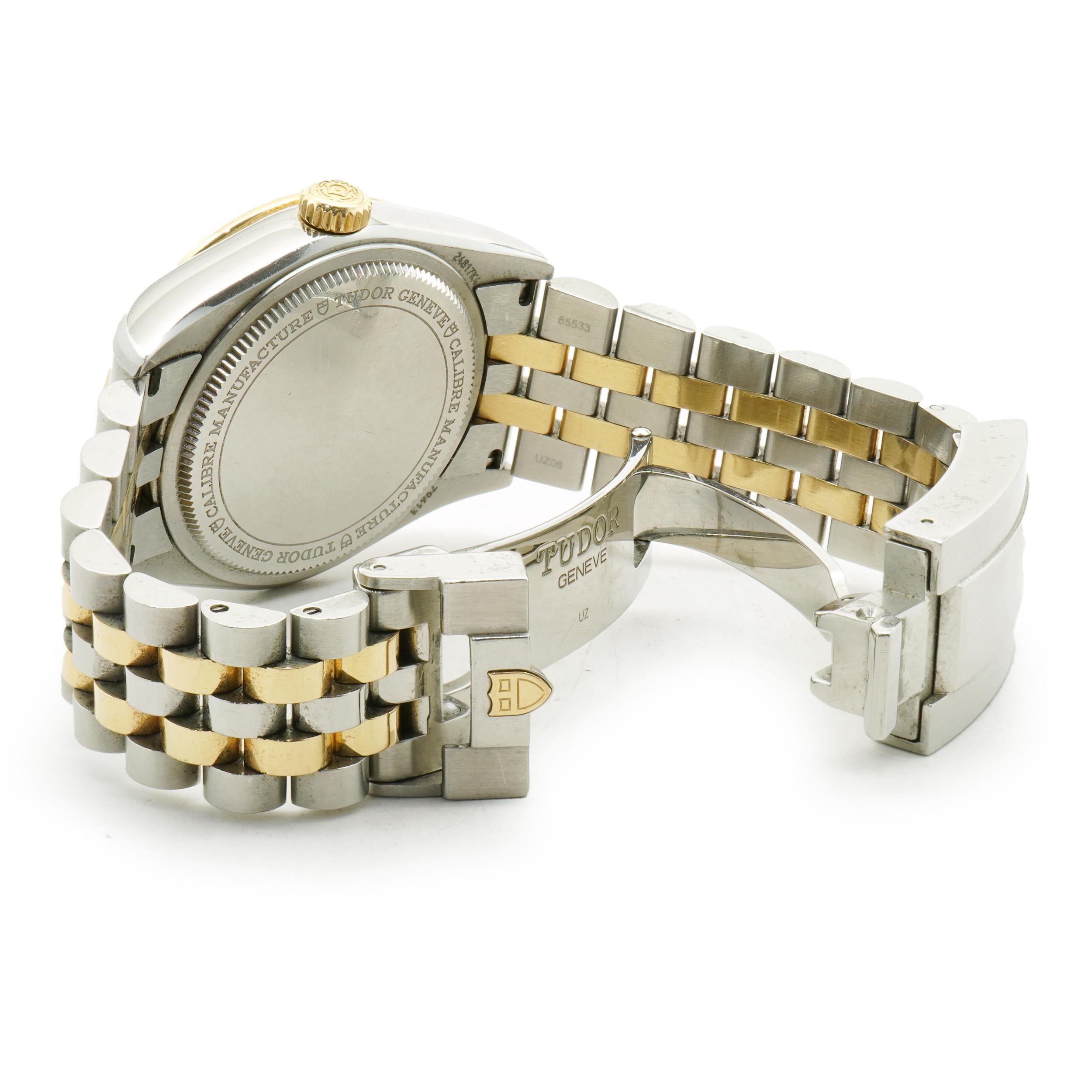 Tudor Chronometer aus Edelstahl und 18 Karat Gelbgold mit Diamanten im Zustand „Hervorragend“ im Angebot in Scottsdale, AZ