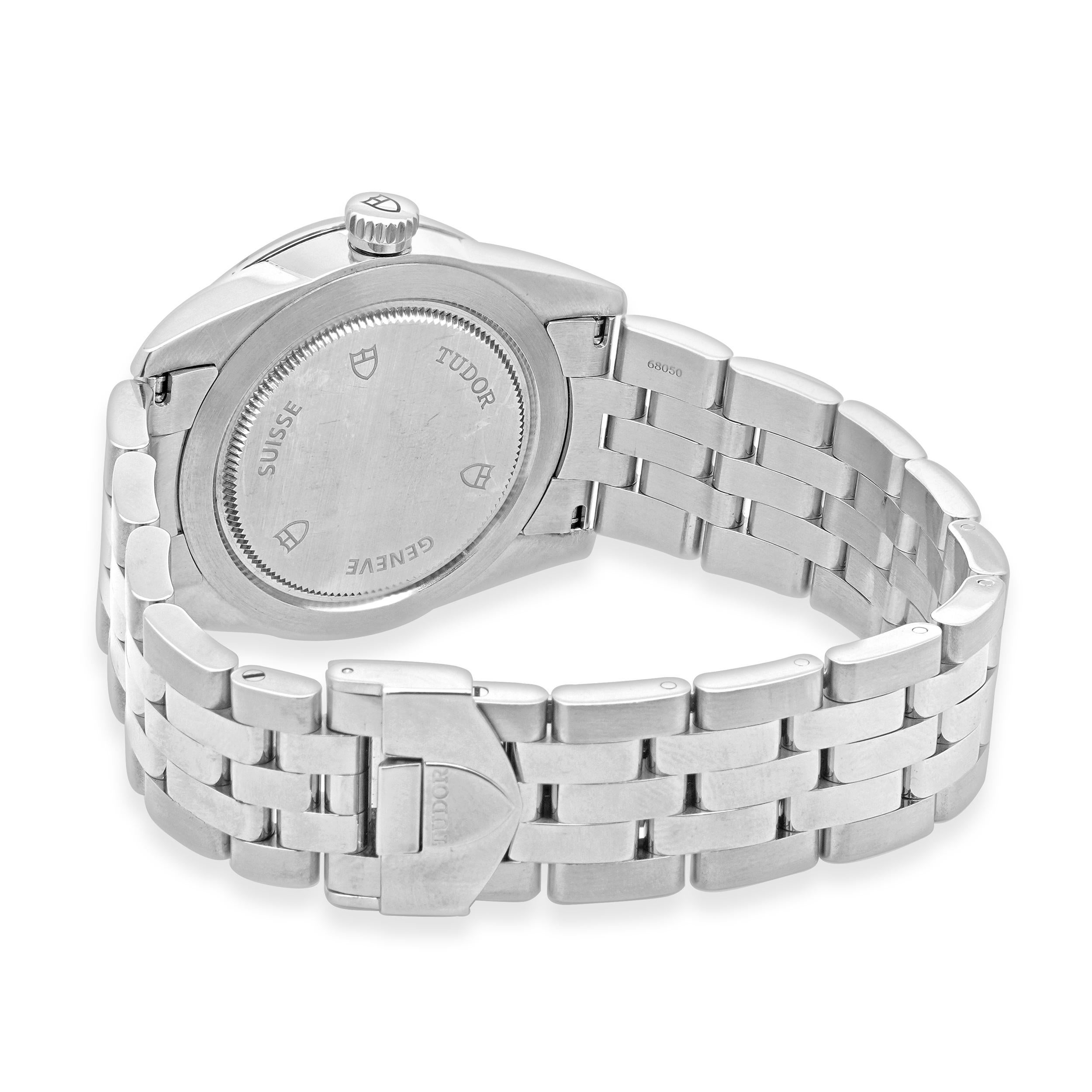 Tudor Acero Inoxidable Glamour Date 36mm en Excelente estado para la venta en Scottsdale, AZ