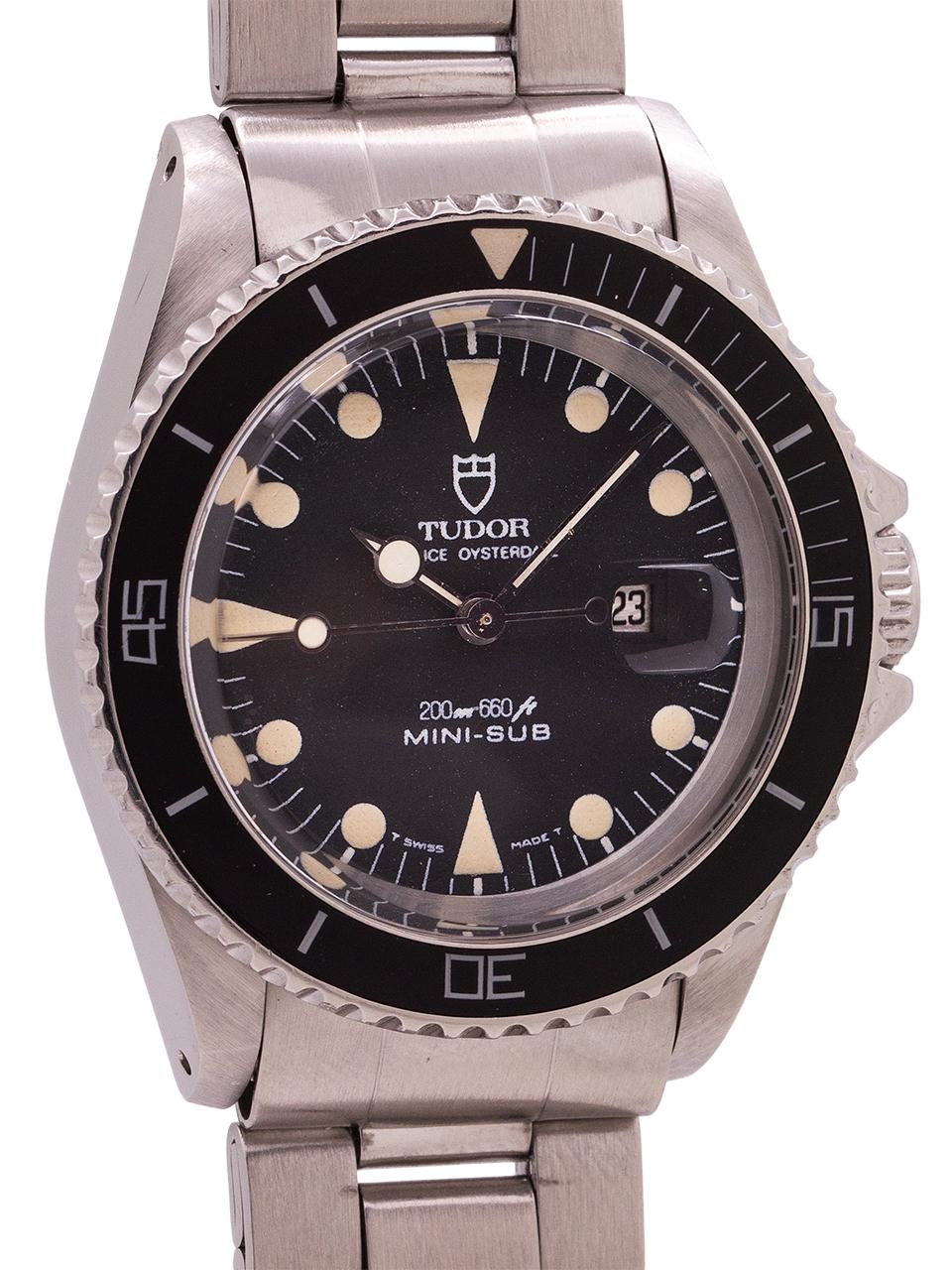 Tudor Stainless Steel Mini-Sub Ref 94400, circa 1985 In Excellent Condition In West Hollywood, CA