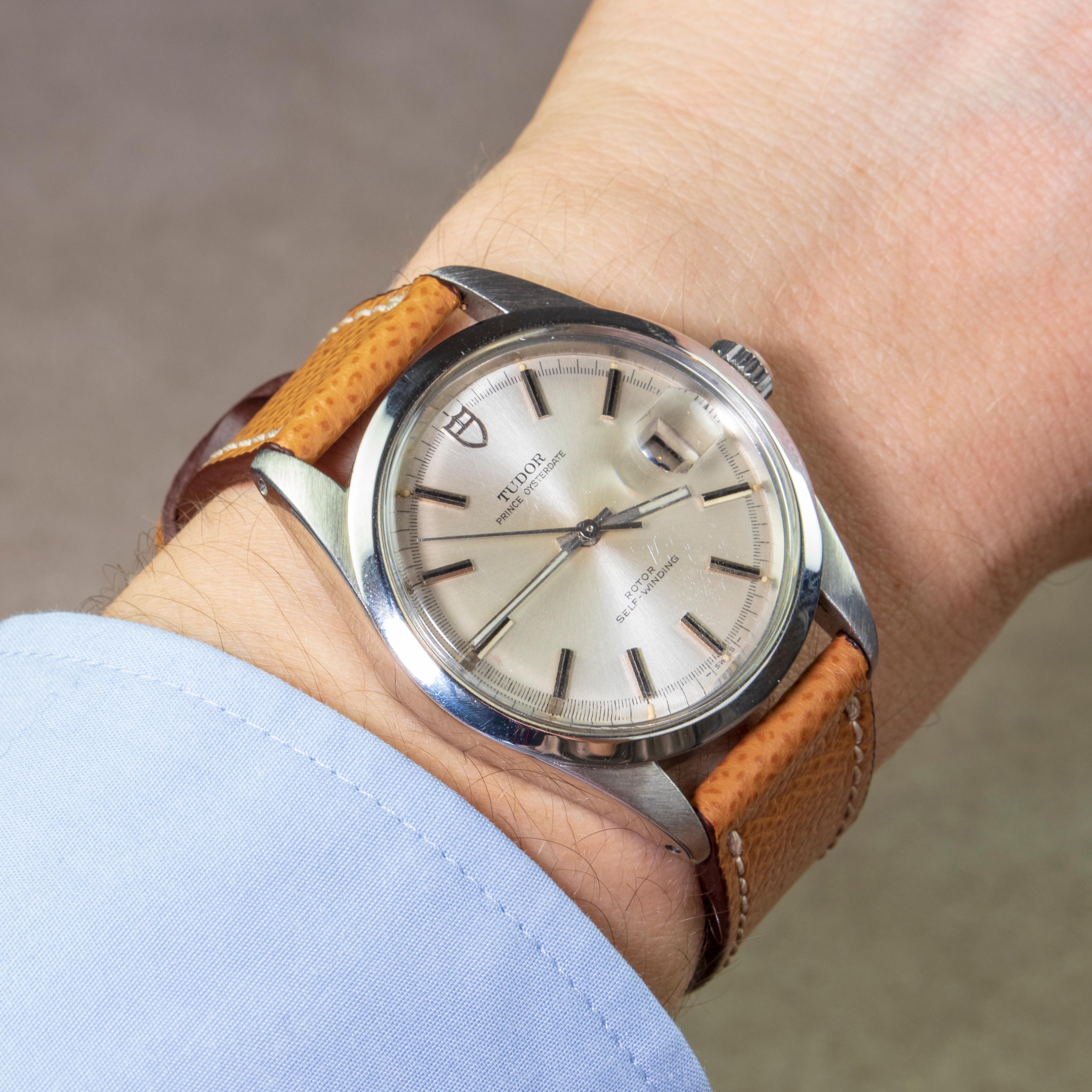 Men's Tudor Stainless Steel Oversized Prince Oysterdate Automatic Wristwatch, 1970s For Sale