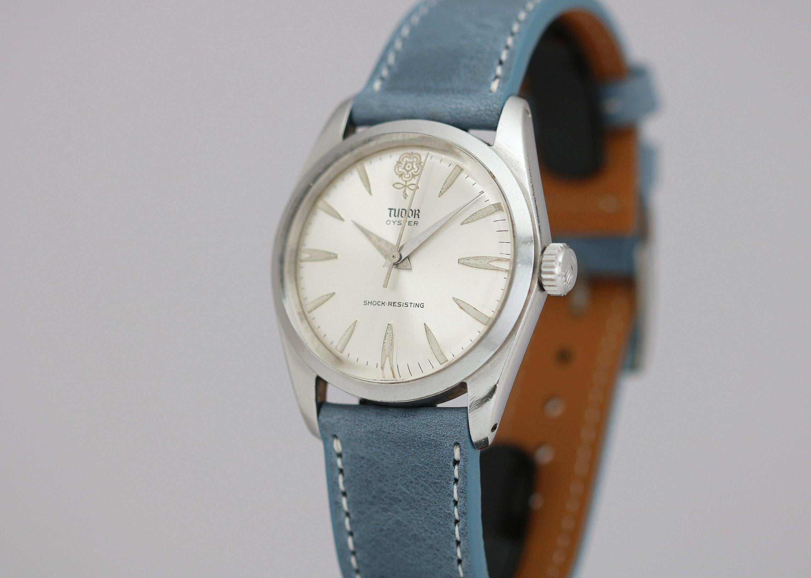 Tudor Stainless Steel Oyster Shock Resisting Ref 7934 Wristwatch, circa 1965 2
