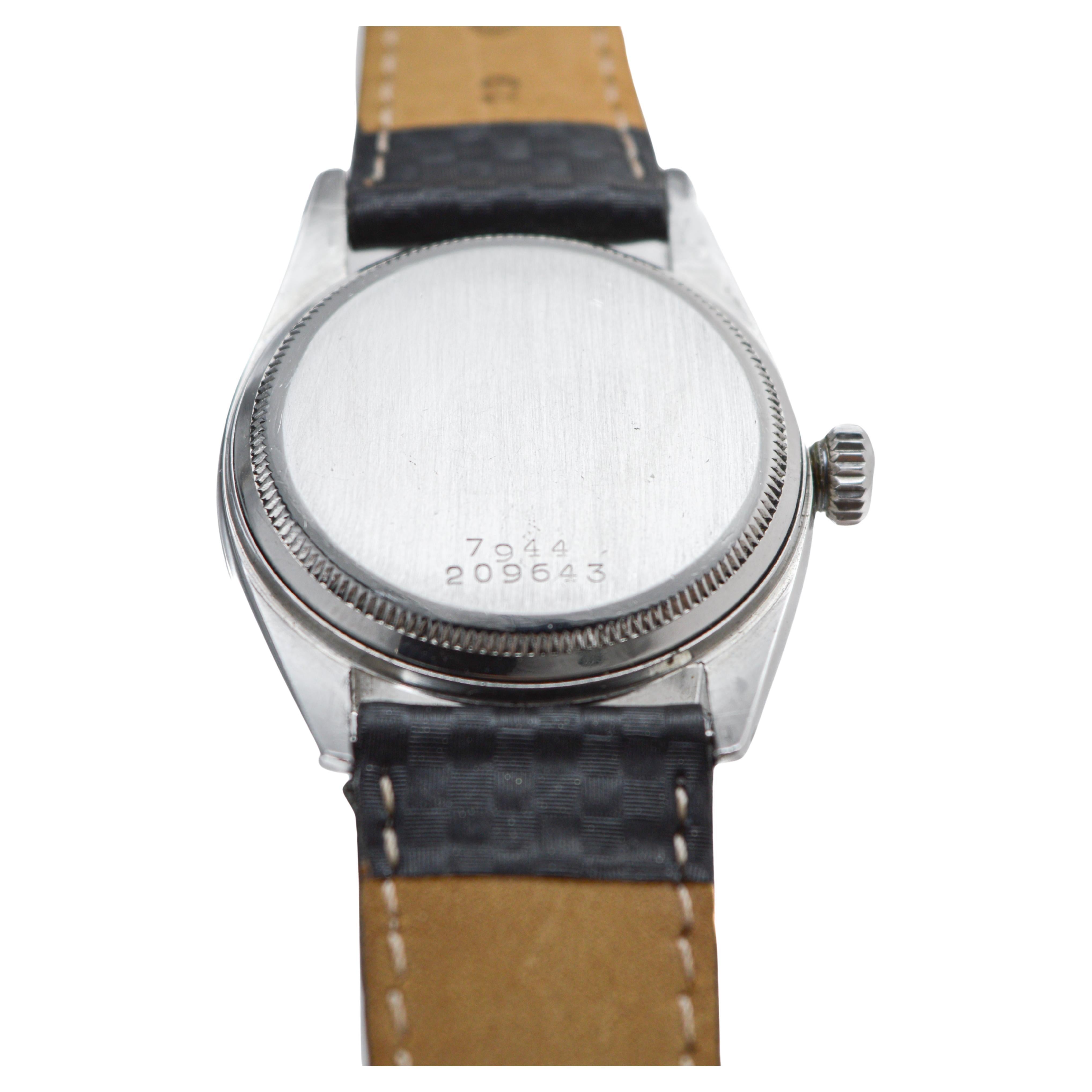 Tudor Stainless Steel Prince Oysterdate 34 circa 1950's For Sale 7