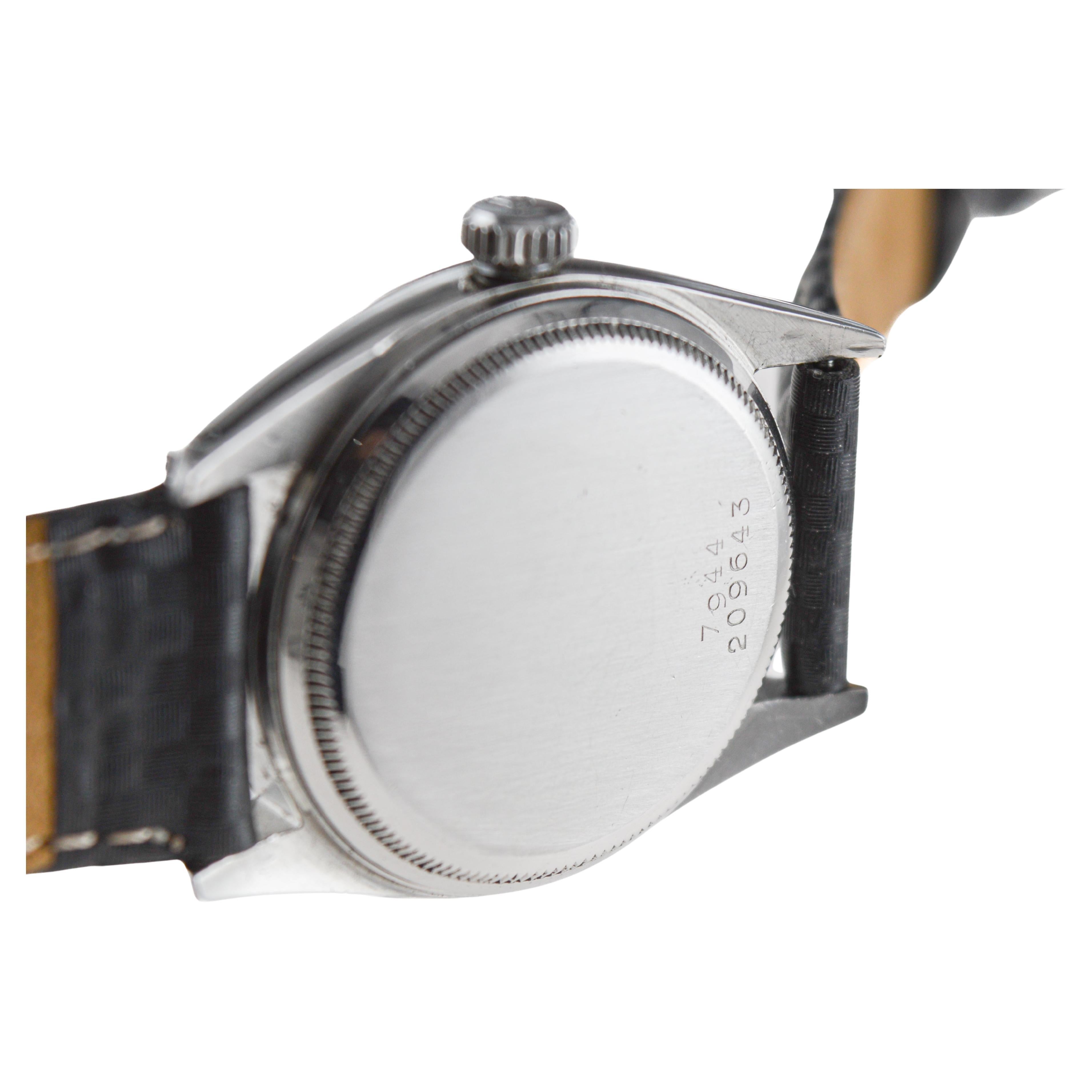 Tudor Stainless Steel Prince Oysterdate 34 circa 1950's For Sale 8