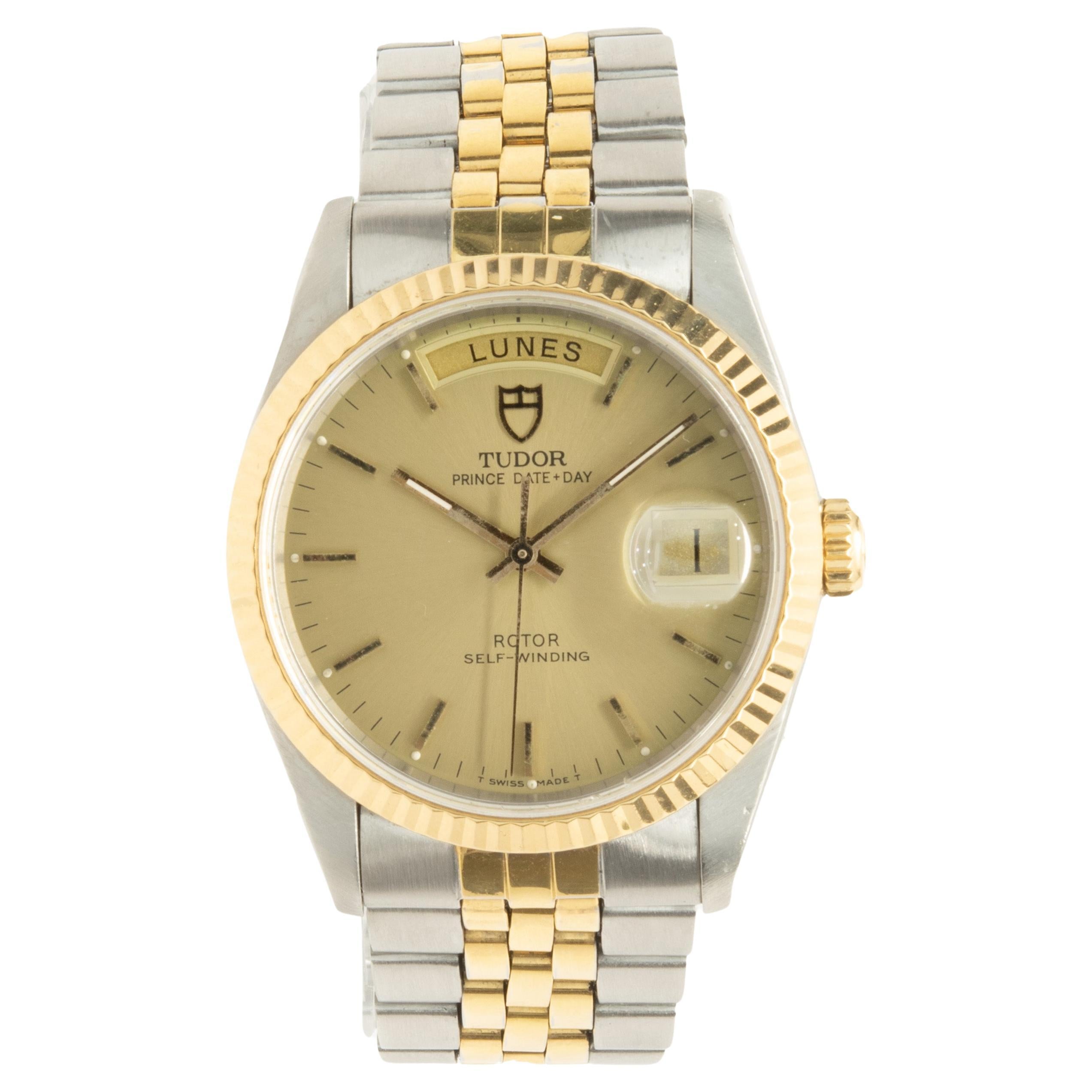 Tudor Stainless Steel Two Tone Day-Date 36 Prince