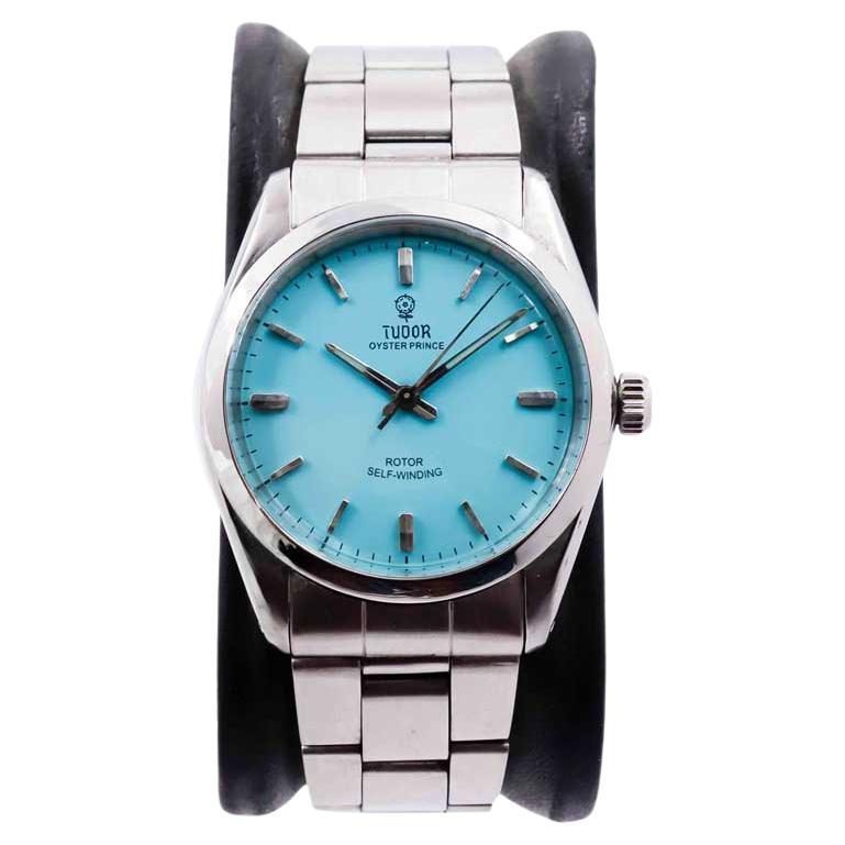 FACTORY / HOUSE: Tudor Watch Company 
STYLE / REFERENCE: Oyster Prince / Reference 7965
METAL / MATERIAL: Stainless Steel
CIRCA / YEAR: 1960's
DIMENSIONS / SIZE: Length 40mm X Diameter 34mm 
MOVEMENT / CALIBER: Manual Winding / 25 Jewels / Caliber