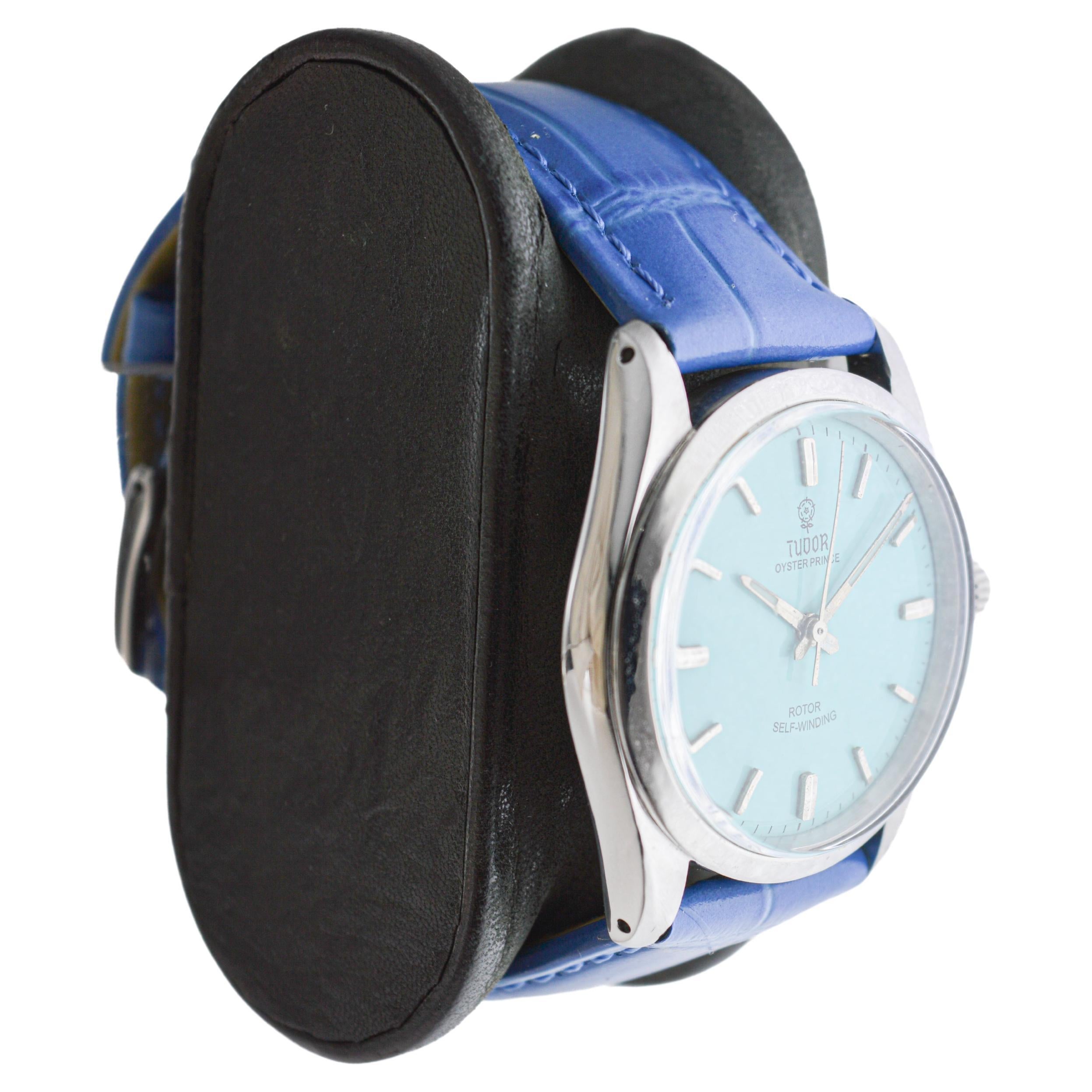 FACTORY / HOUSE: Tudor Watch Company 
STYLE / REFERENCE: Oyster Prince / Reference 7965
METAL / MATERIAL: Stainless Steel
CIRCA / YEAR: 1960's
DIMENSIONS / SIZE: Length 40mm X Diameter 35mm 
MOVEMENT / CALIBER: Automatic Winding / 25 Jewels /
