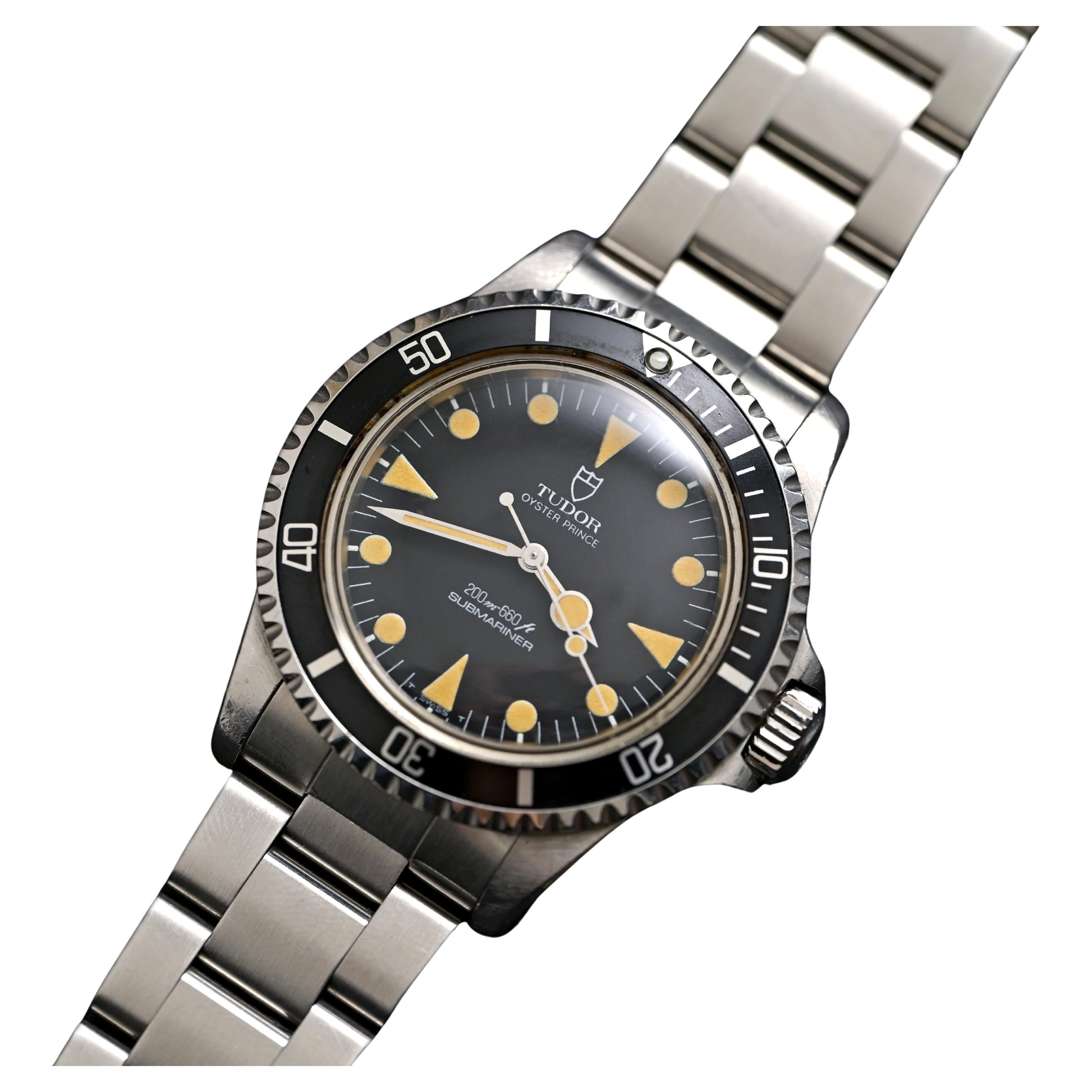 Tudor Steel Submariner No Date Matte Dial Pumpkin Lollipop 94010 For Sale
