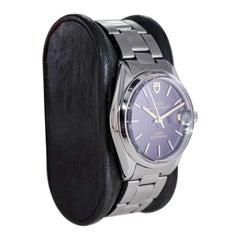 Tudor Steel with Original Black Dial Automatic Oysterdate from 1960's Mid-Size