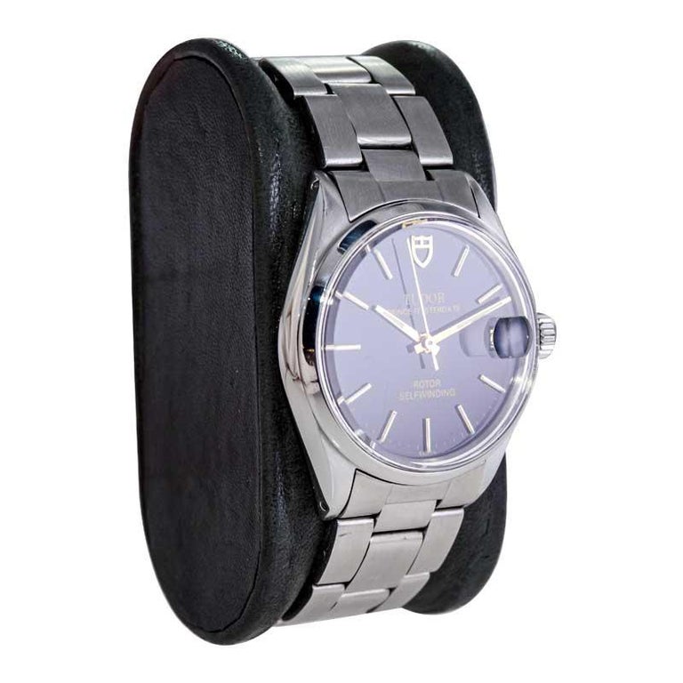 Tudor Steel with Original Black Dial Automatic Oysterdate from