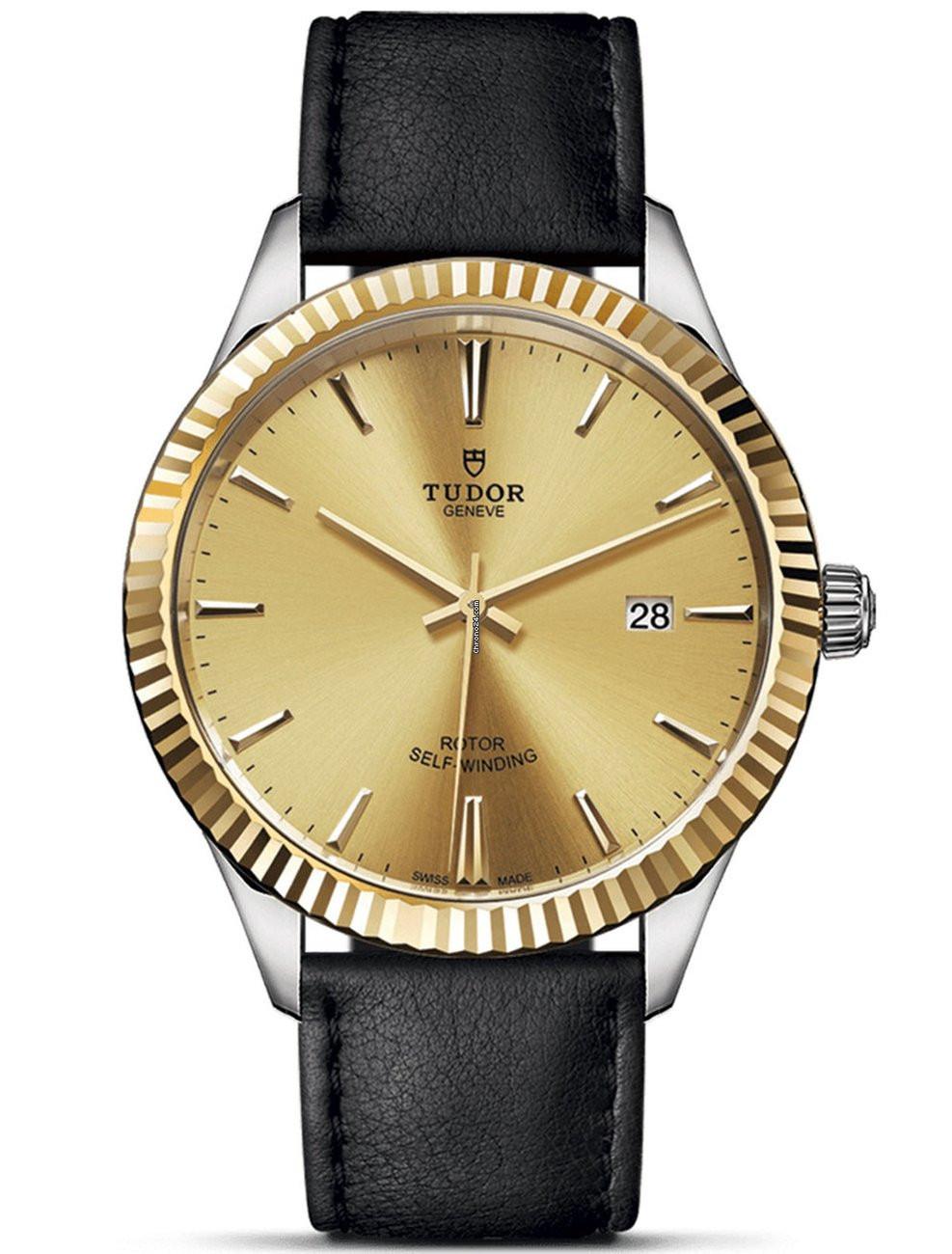 Tudor Style 12113-0019, Champagne Dial, Certified and Warranty In Excellent Condition In Miami, FL