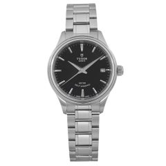 Tudor Style 34mm Stainless Steel Black Dial ladies Automatic Watch 12300-0002