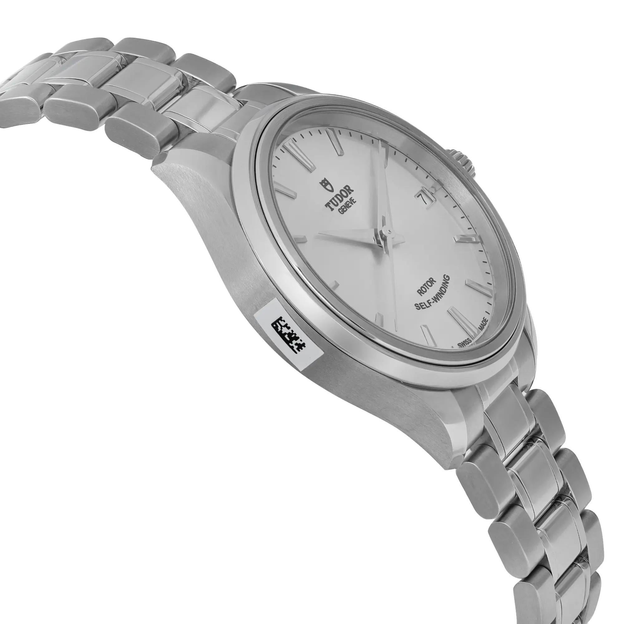 Women's Tudor Style 34mm Stainless Steel Silver Dial ladies Automatic Watch 12300-0001