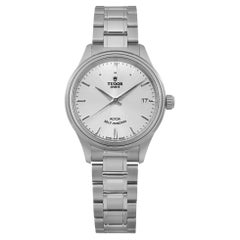Tudor Style 34mm Stainless Steel Silver Dial ladies Automatic Watch 12300-0001