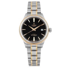 Reloj Automático Tudor Style 38mm 18K Oro Amarillo Acero Esfera Negra 12503-0003