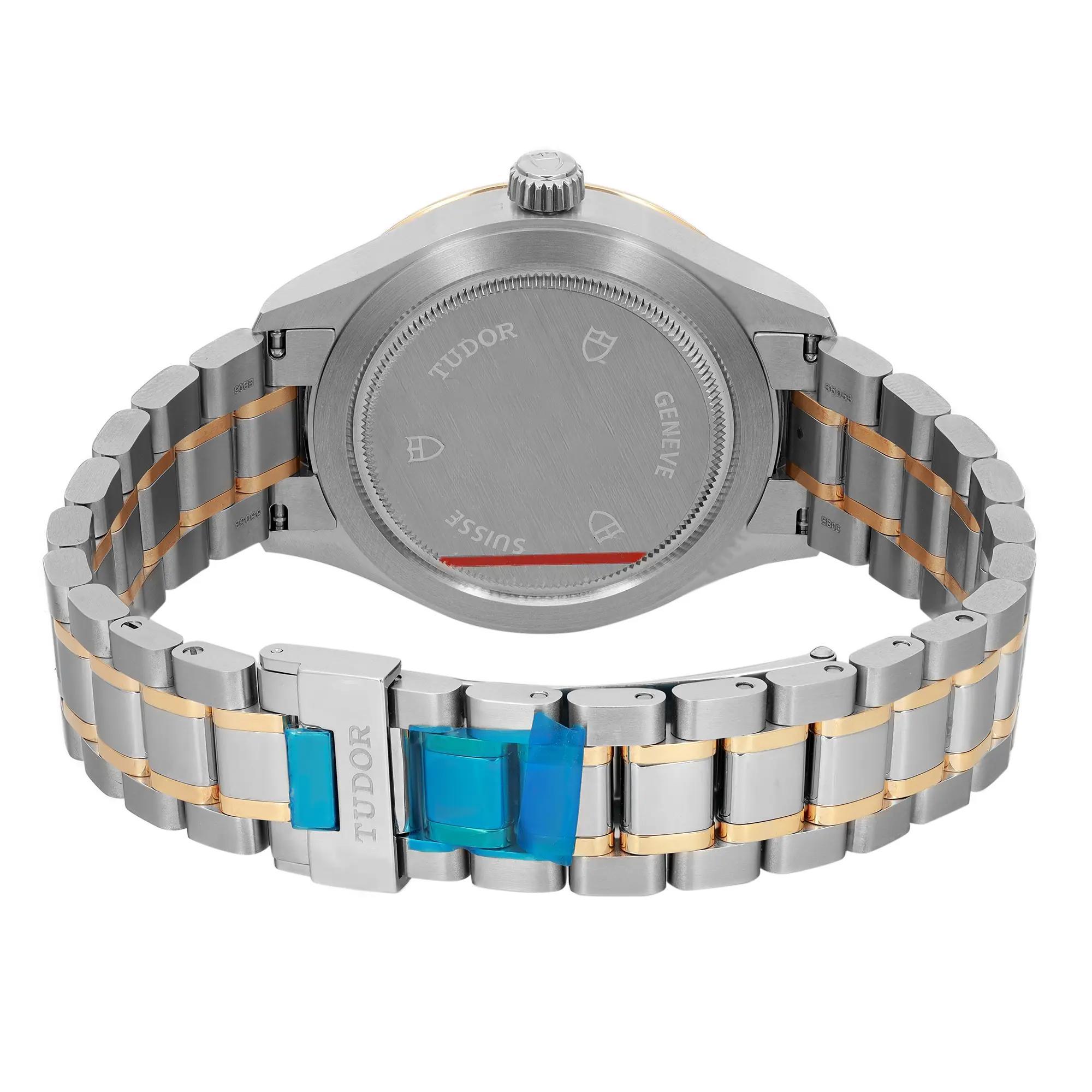 Tudor Style 38mm Gold Steel Silver Diamond Dial Men Automatic Watch 12503-0005 For Sale 1
